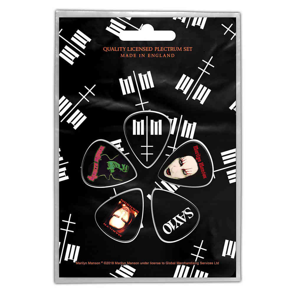 Marilyn Manson - MM Plectrum - Set of 5 - Multicolours
